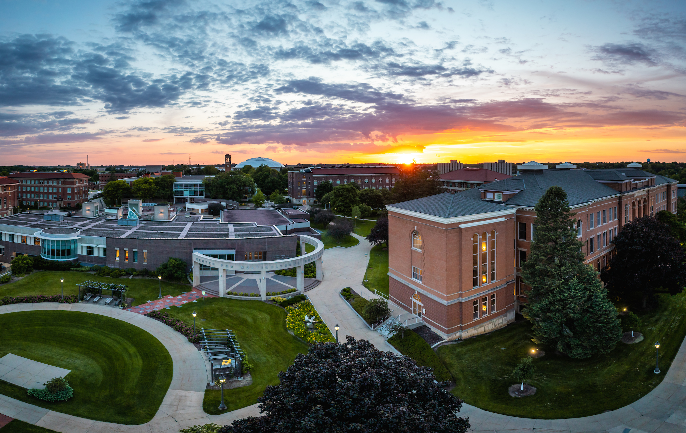 UNI Campus at sunset