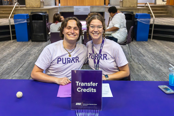 Transfer counselors at a UNI visit day.